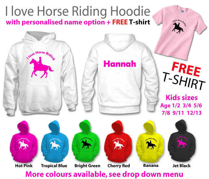 I love horse riding hoody